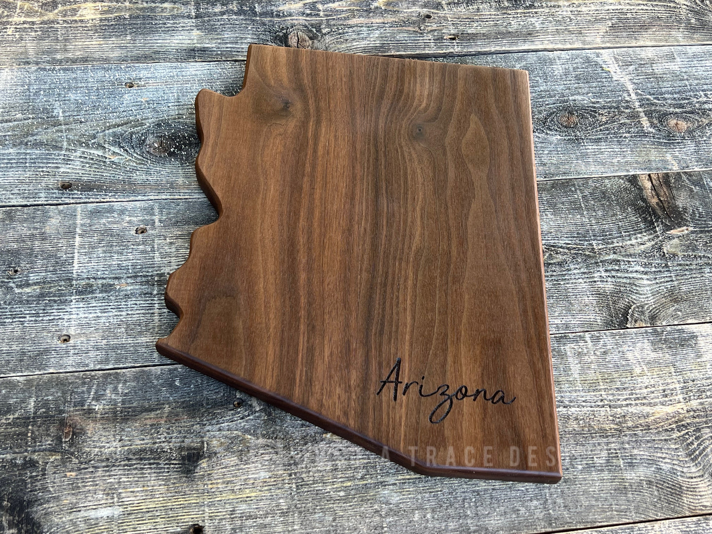 13 1/2 x 10 1/2" x 3/4" Arizona State Shaped Cutting Board, Charcuterie Board, Housewarming Gift, Wedding Gift, Walnut, Cherry or Ash Wood