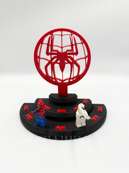 Spiderman Mini Figure Display Stand, 3D Printed PLA, Holds 11 Minifigures