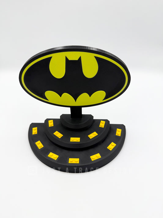 Batman Mini Figure Display Stand, Brick 3D Printed, Holds 11 Figures