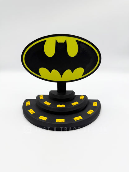 Batman Mini Figure Display Stand, Brick 3D Printed, Holds 11 Figures