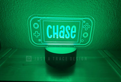 Switch Gamer Name Sign, Video Games, Controller, Switch, Personalized Night Light, Kids Night Light, Name Night Light, Acrylic Nightlight