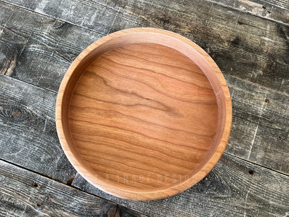 11" Wooden Snack Bowl, Chip Bowl, Popcorn Bowl, Nut Dish, Appetizer Dish, Wood Platter, Serving Tray, Wedding Gift, Handmade Gift