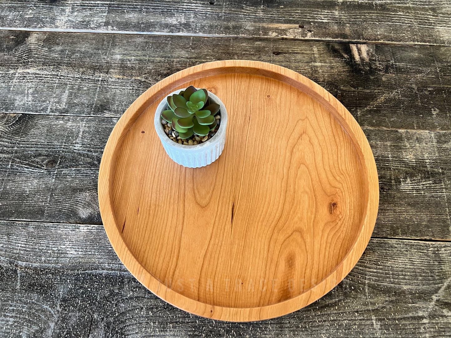 12" Round Cherry Grazing Board Tray, Charcuterie Board, Coffee Table, Ottoman Tray, Wood Platter, Serving Tray, Wood Dish, Handmade Gift