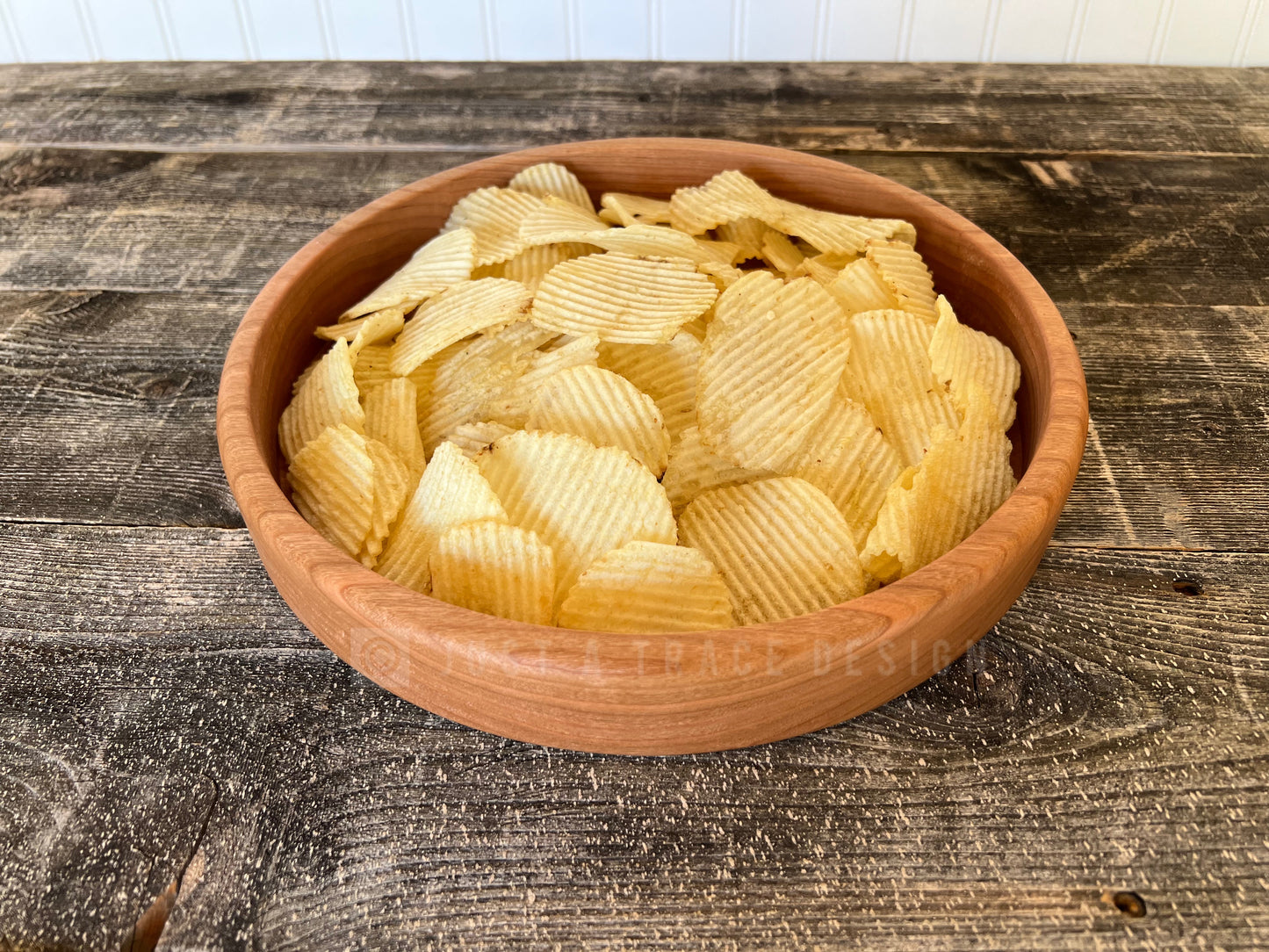 11" Wooden Snack Bowl, Chip Bowl, Popcorn Bowl, Nut Dish, Appetizer Dish, Wood Platter, Serving Tray, Wedding Gift, Handmade Gift