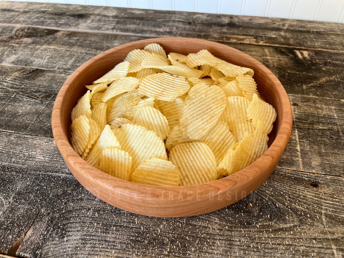 11" Wooden Snack Bowl, Chip Bowl, Popcorn Bowl, Nut Dish, Appetizer Dish, Wood Platter, Serving Tray, Wedding Gift, Handmade Gift