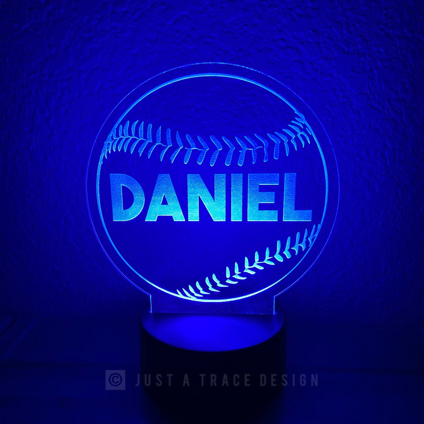 Baseball Personalized Night Light, Kids Night Light, Name Night Light, Sport Nightlight, Acrylic Nightlight, Laser Cut and Engraved