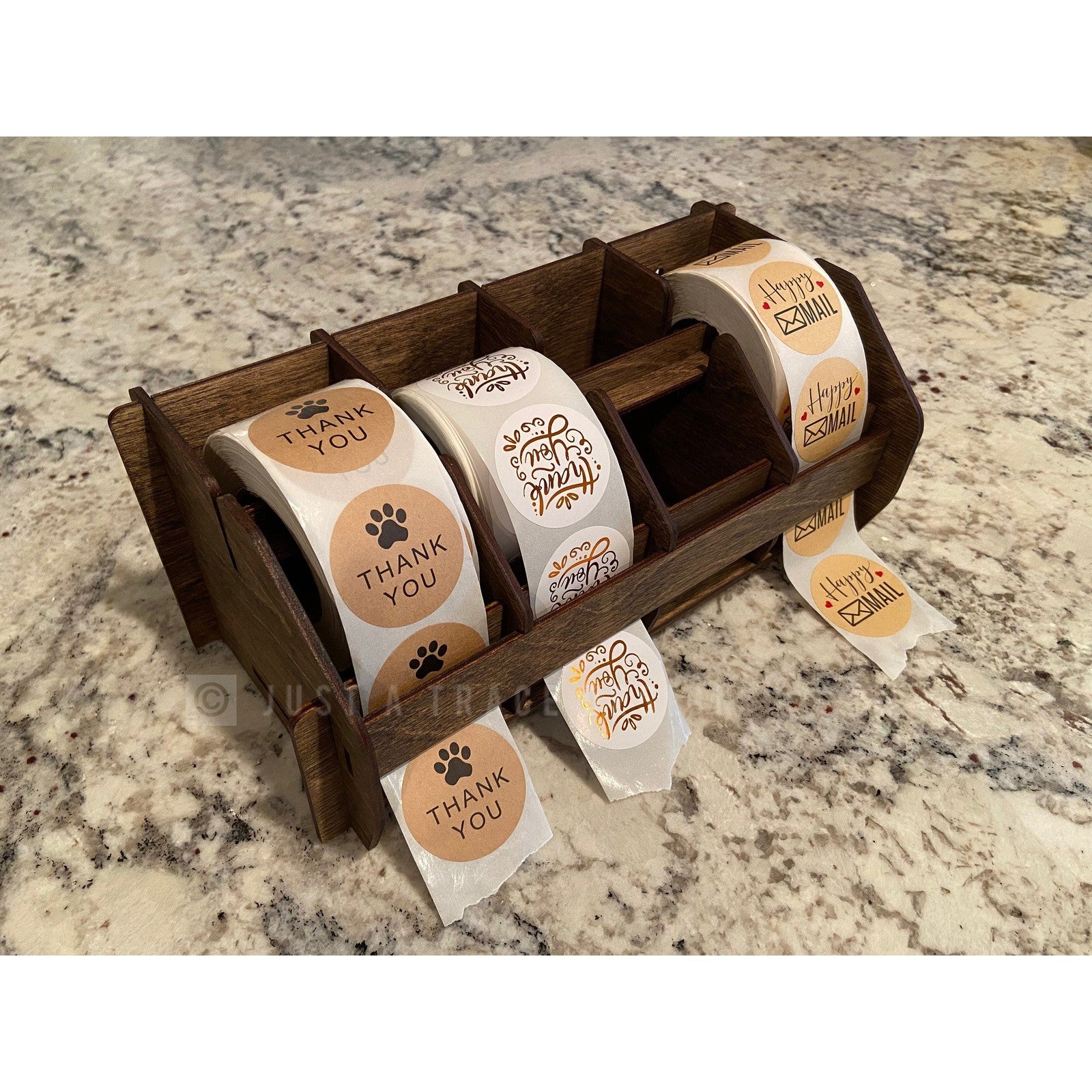 4 Roll Label Holder, Sticker Dispenser, Label Caddy, Sticker Organizer ...