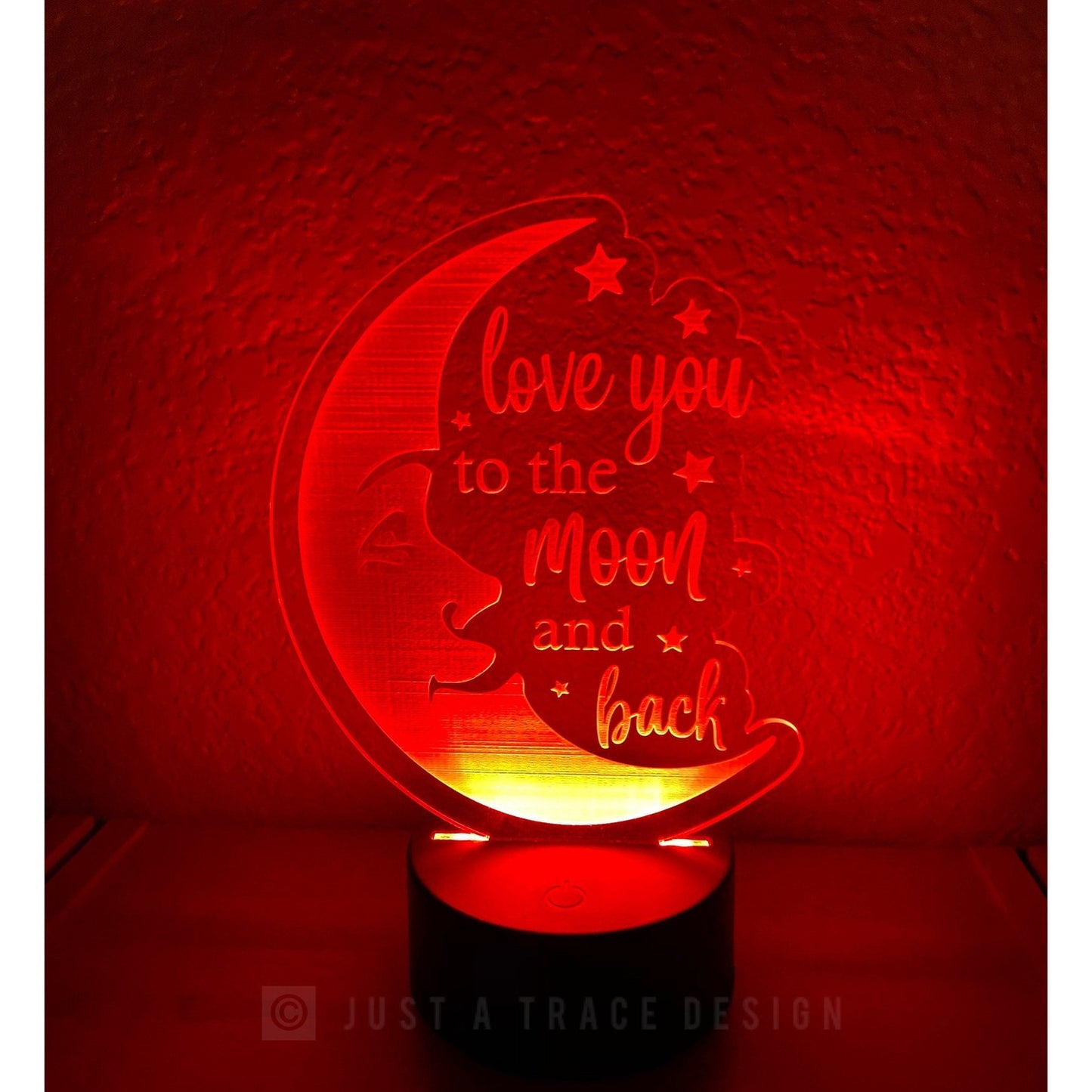 Love You To The Moon And Back Night Light, Acrylic Night Light, Kids Night Light, Love Nightlight, Moon Nightlight