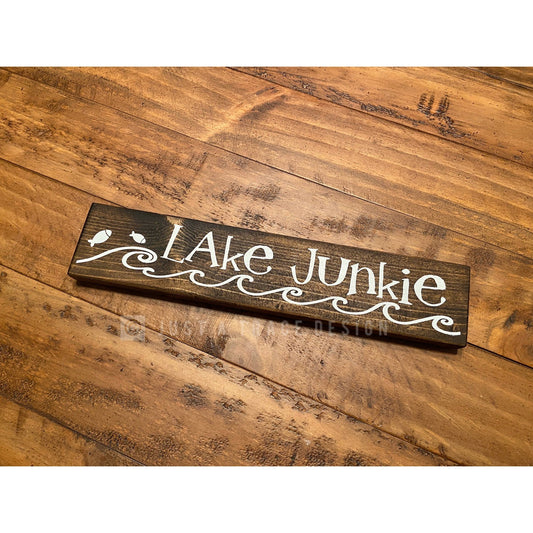 Lake Junkie Sign - Wooden Sign - Wall Decor - Lake - Beach - Summer - Outdoors