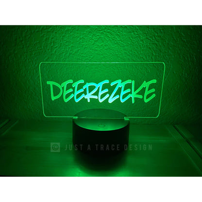 Personalized Gamer Tag Name Sign, Gamertag, Gaming Name LED Night Lamp, Personalized Tag,  Online Gaming, Gametag LED Sign, Gamer Light Sign