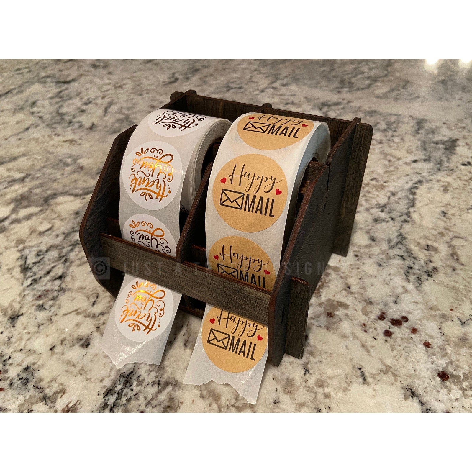 Sticker Roll Case 2 Roll Label Holder, Sticker Dispenser, Sticker Caddy, Decal Organizer ...