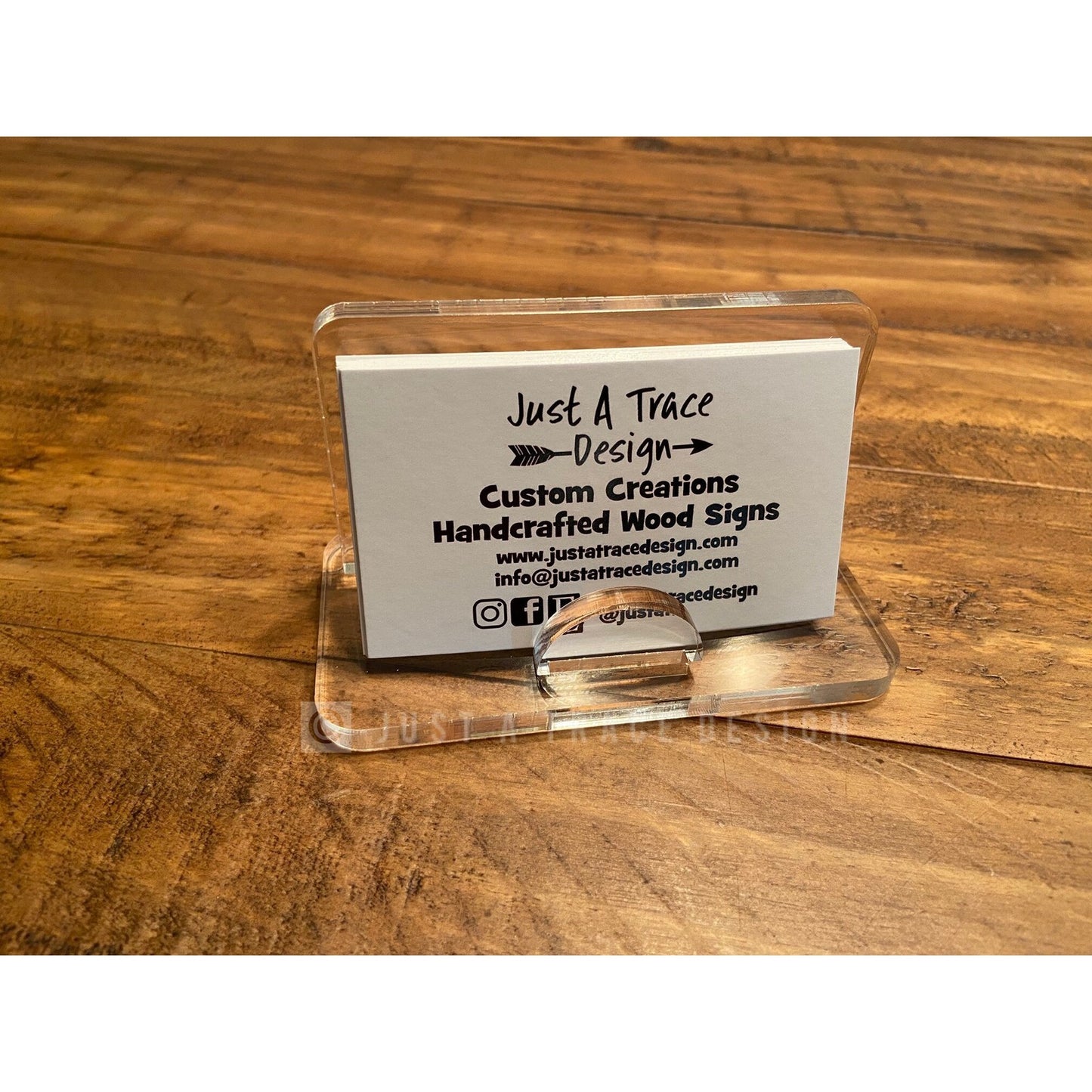 Acrylic Business Card Holder | Office Desk Accessory | Display Stand | Storage