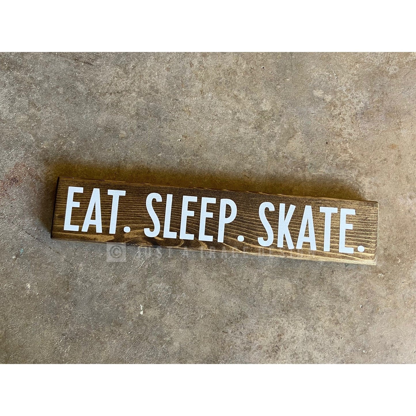 Eat. Sleep. Skate. Wood Sign, Desk Decor, Home Decor, Skating Sign, Roller Skating, Roller Blades, Skate Board, Long Board, 12" x 2.25”