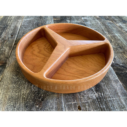 Wooden Snack Tray, 3 Section Tray, Grazing Board, Appetizer Tray, Wood Platter, Serving Tray, Nut Dish, Candy Dish, Nut Tray