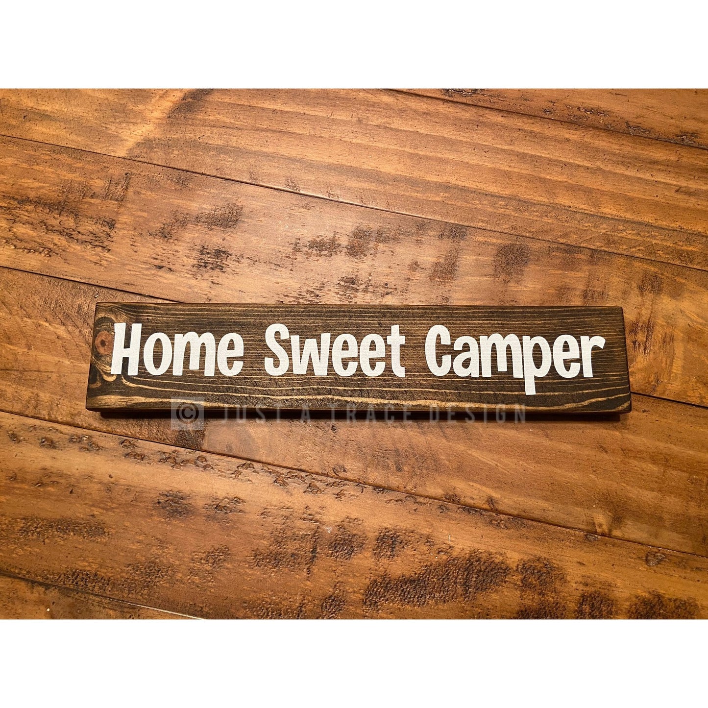 Home Sweet Camper Sign - Wooden Sign - RV - Camper - Camping - Outdoors - 12" x 2.25”