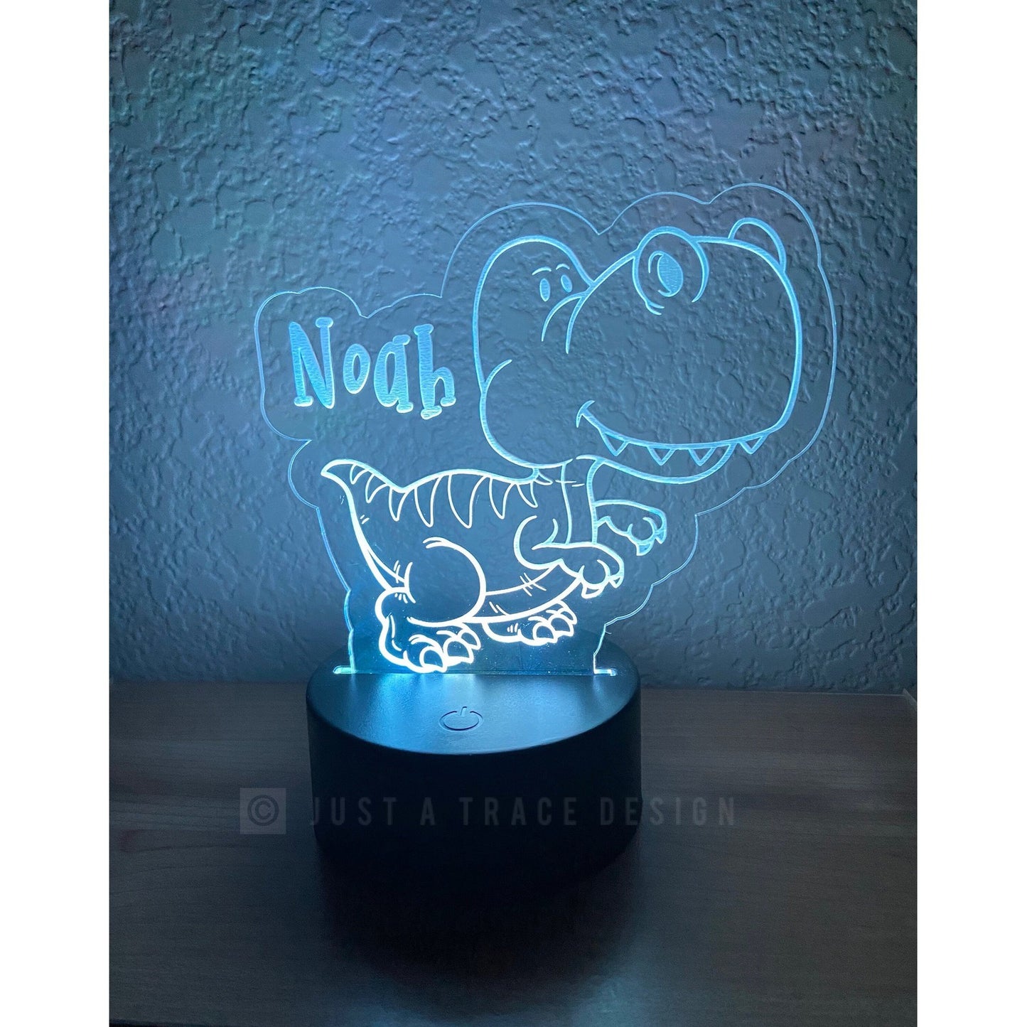 T-Rex Dinosaur Personalized Night Light, Kids Night Light, Name Night Light, Acrylic Nightlight, Laser Cut and Engraved, Dinosaur Light