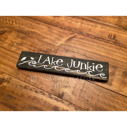 Lake Junkie Sign - Wooden Sign - Wall Decor - Lake - Beach - Summer - Outdoors